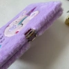 a5 Purple plush Unicorn Notebook, Notepad, diary, student notebook, horizontal line notebook with lock, handbook Item Picture